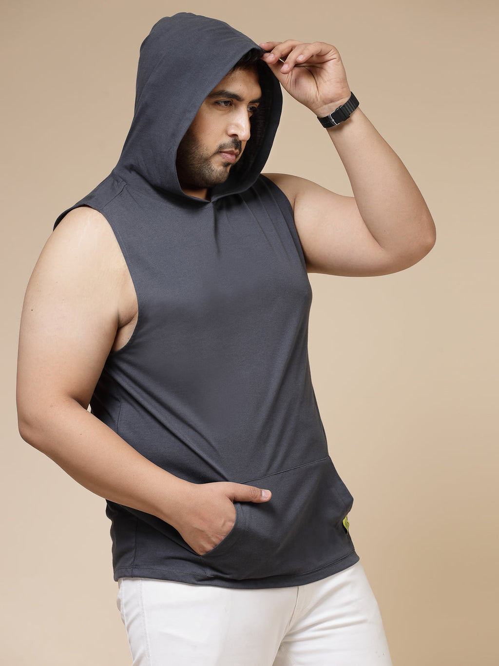 Men Cotton Fabric Canvas Typography Vest Tshirt