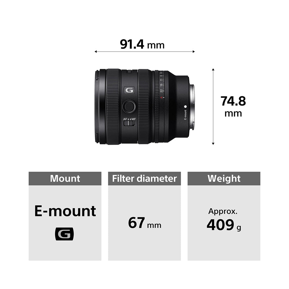 Sony E Mount FE 16-25mm F2.8 G I Full Frame Lens (SEL1625G) | Smallest & Lightest | Wide-Angle Zoom Lens | High Resolution & Bokeh