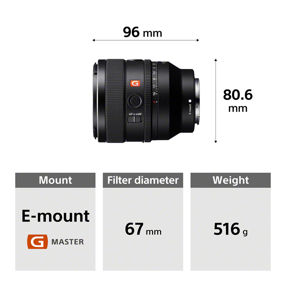 Sony E Mount FE 50 mm F1.4 GM Full Frame Lens (SEL50F14GM) | Lightweight & Compact | Beautiful Bokeh | Extraordinary Resolution
