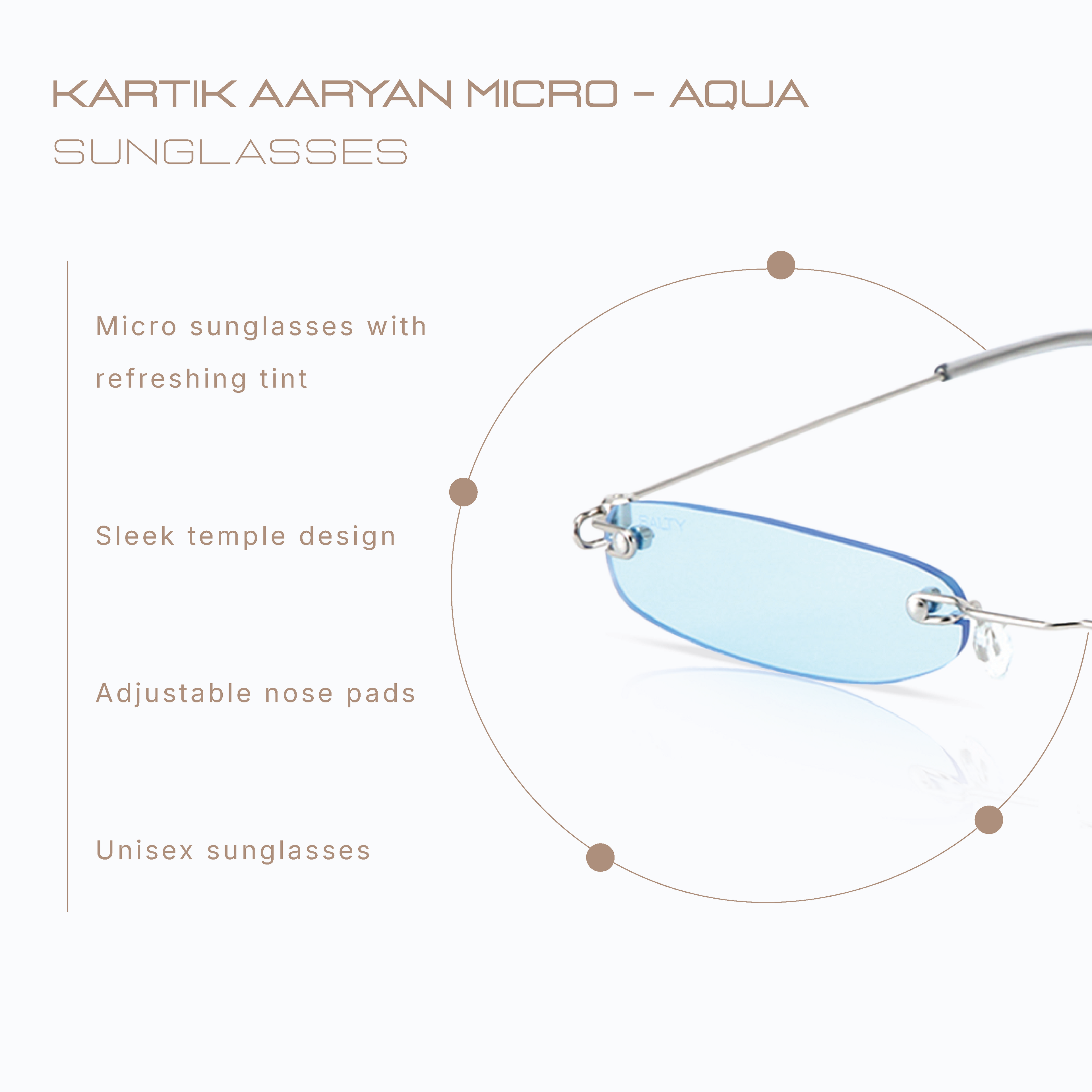 Kartik Aaryan Micro Shades-Aqua