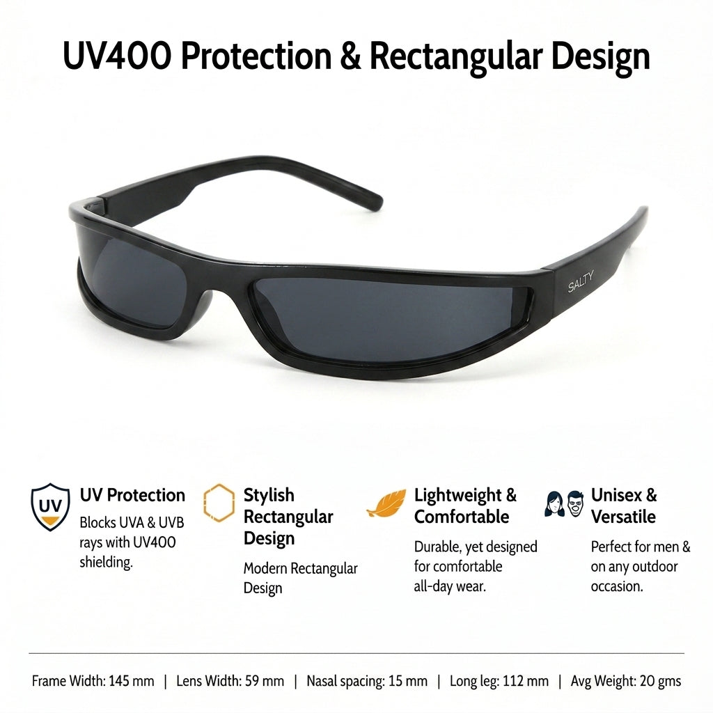 Wrap Around Sporty UV400 Protection Goggles