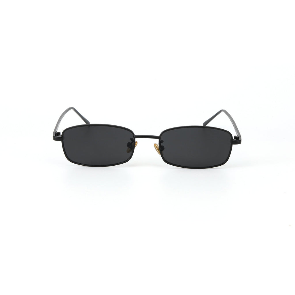 Virat Black Rectangular Sunglasses