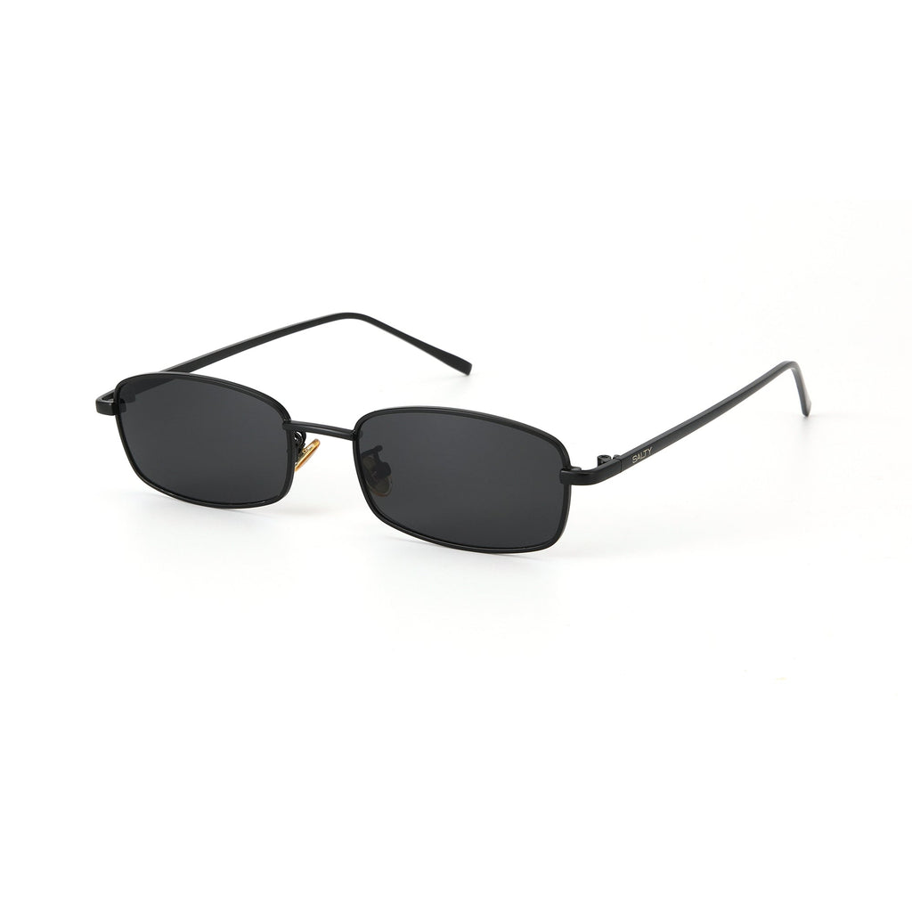 Virat Black Rectangular Sunglasses