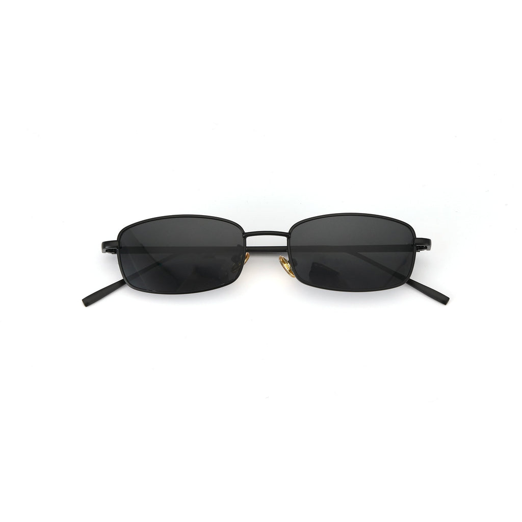 Virat Black Rectangular Sunglasses