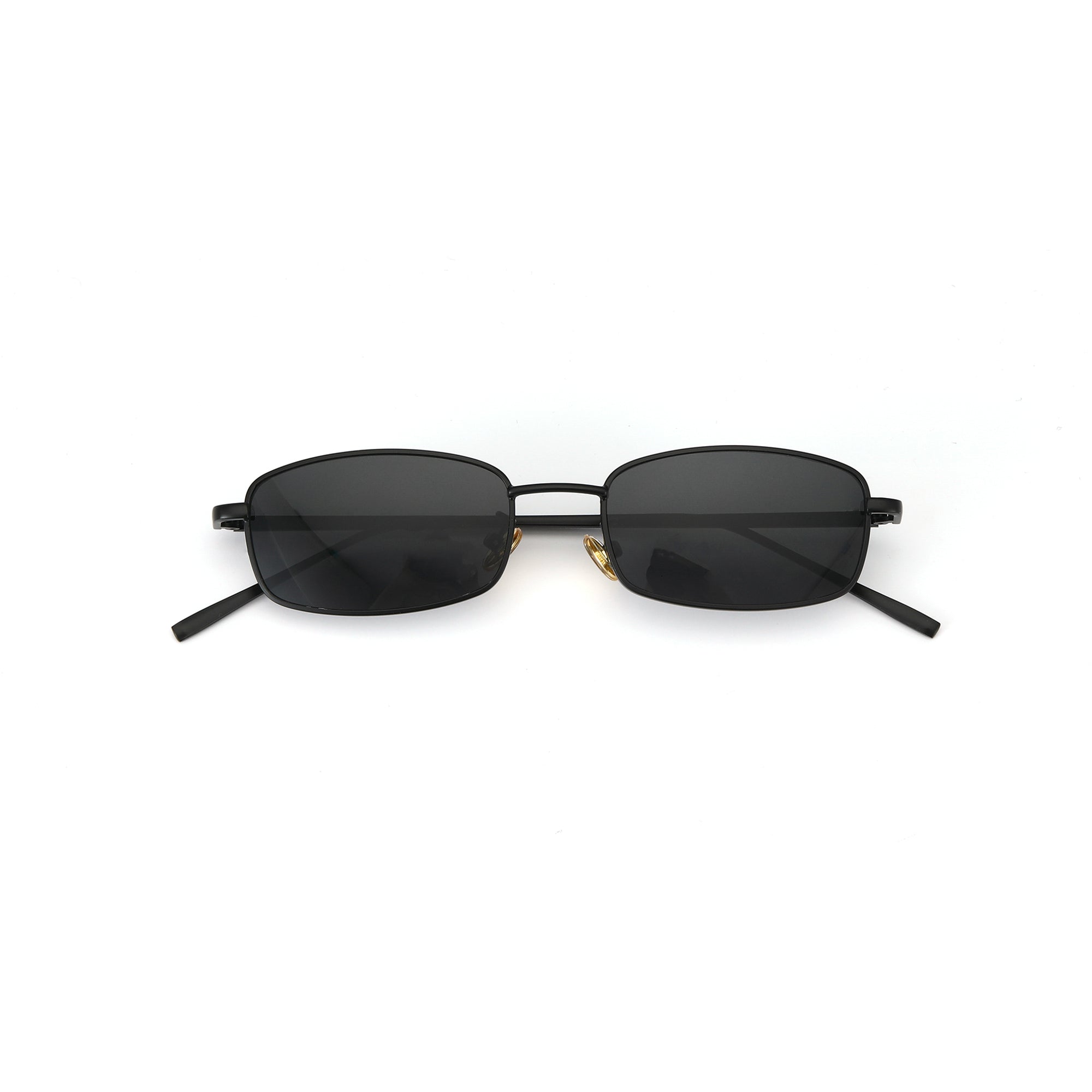 Virat Black Rectangular Sunglasses