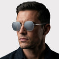 Hexara Edge Luxe Sunglasses - Silver