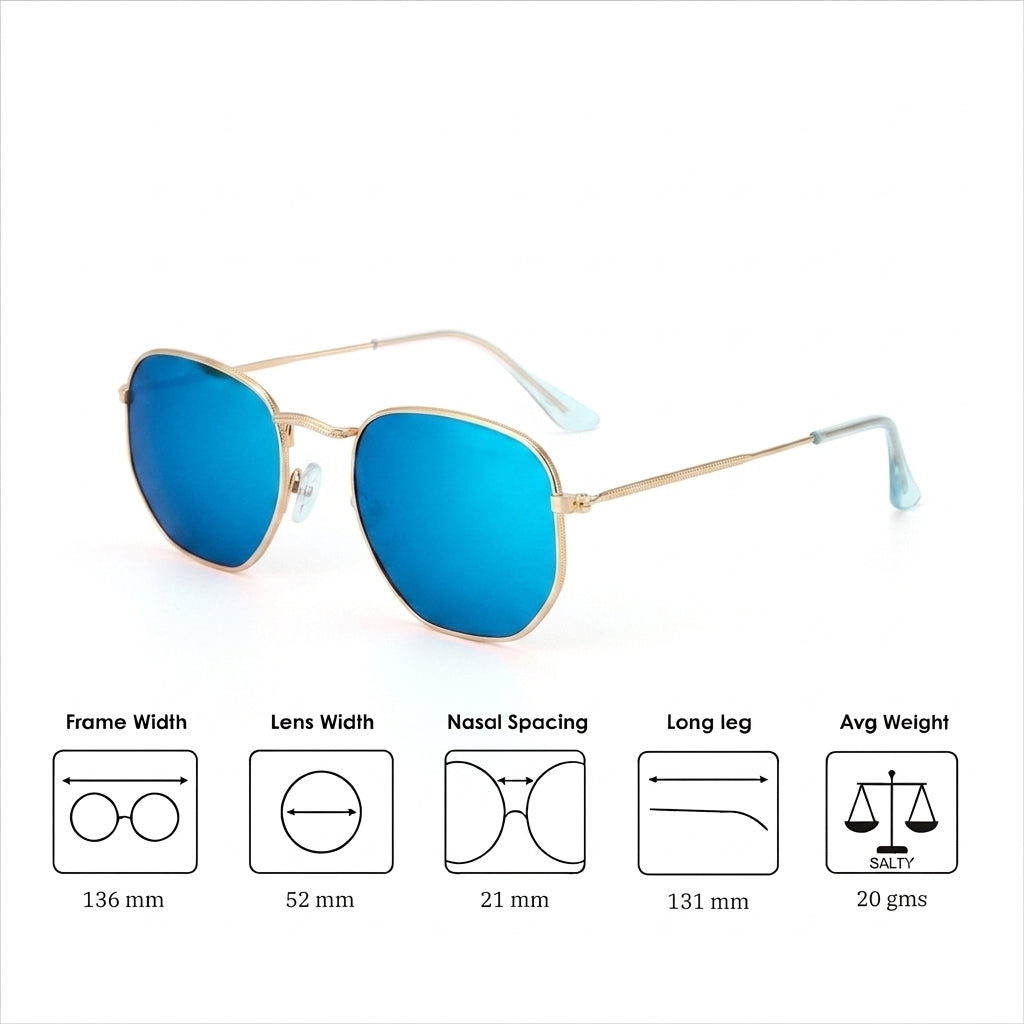 HexaGlint Sunglasses - Mercury Green