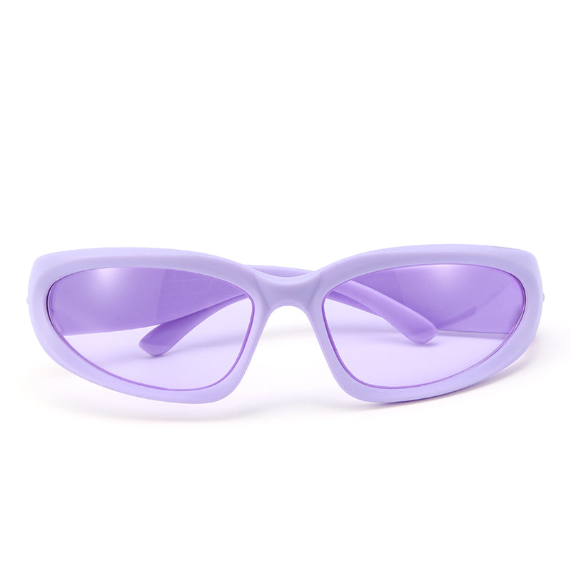 Futuristic Series Y2K Wraparound Sunglasses - Purple