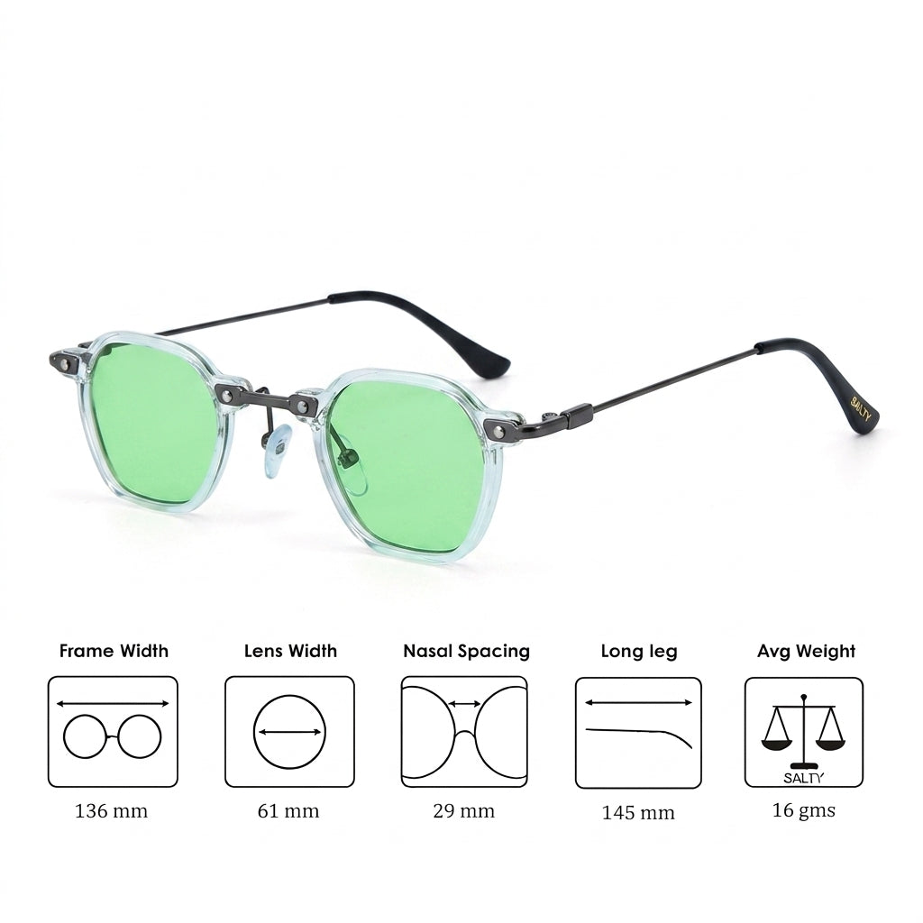 Classic Slim Edge Shades - Green