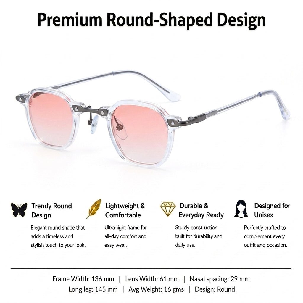 Classic Slim Edge Shades - Pink