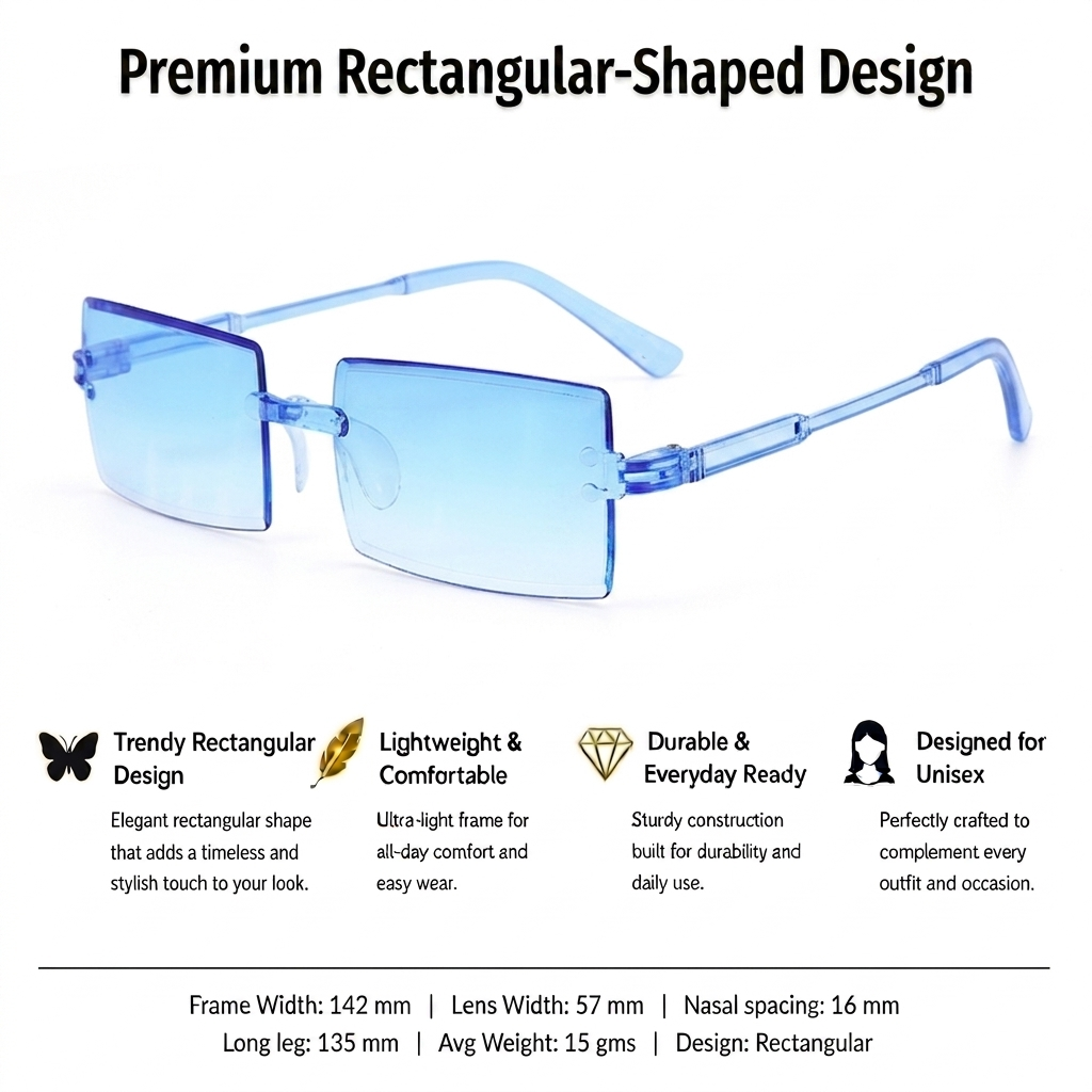 AeroBlock Square Shades - Blue