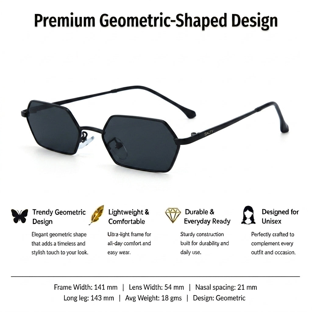 Stealth Hex Edge Shades – Black