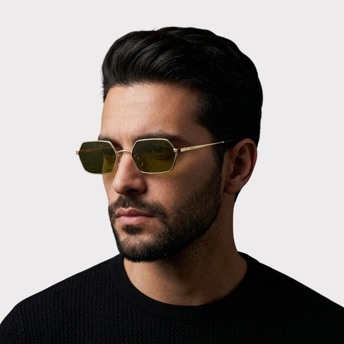 Amberline Hex Edge Shades – Gold