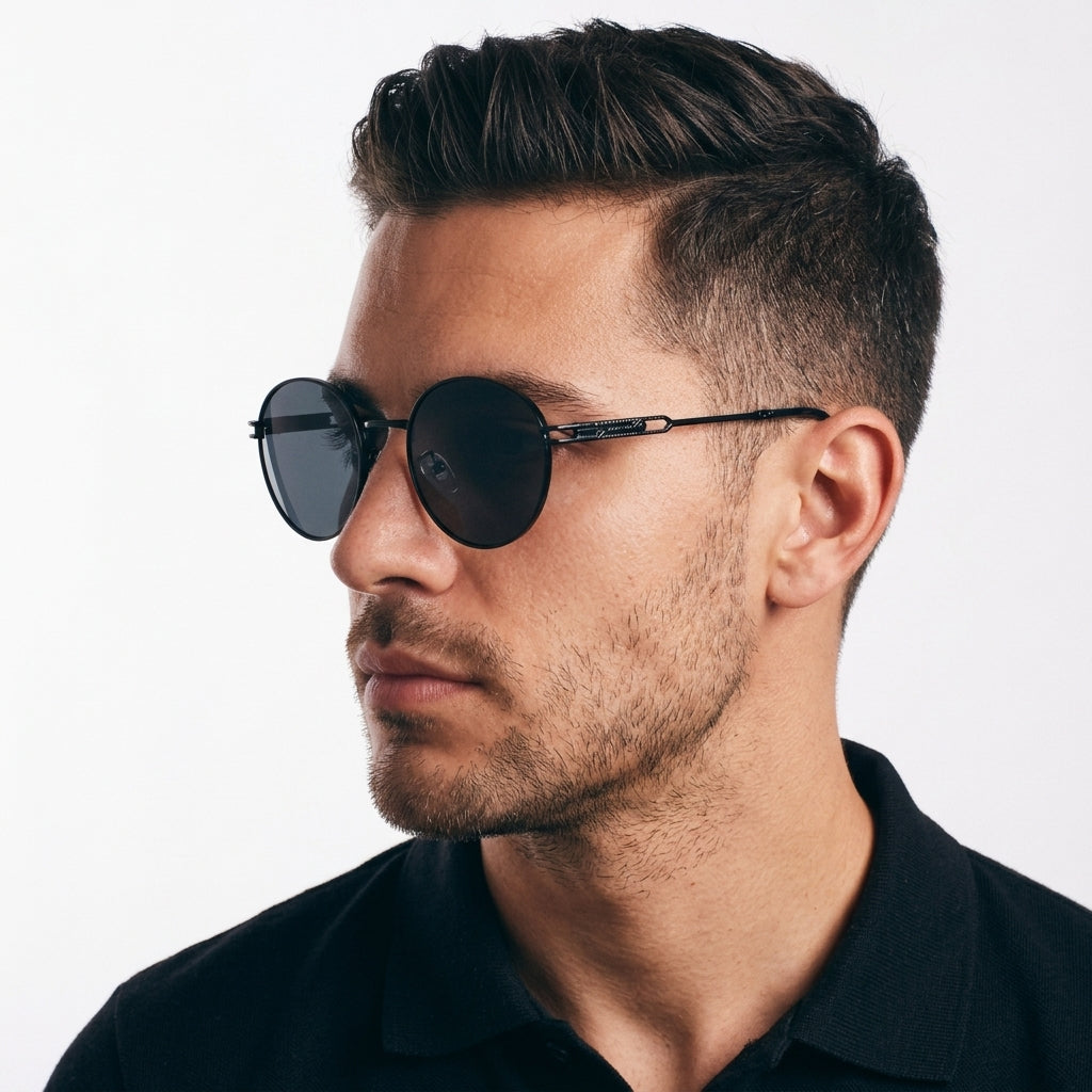 Classic Round Edge Shades – Black