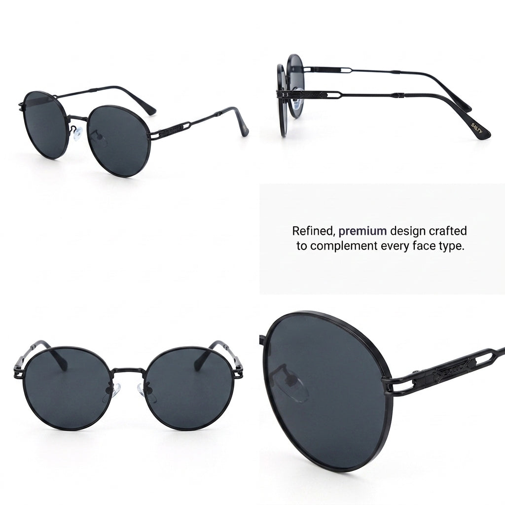 Classic Round Edge Shades – Black