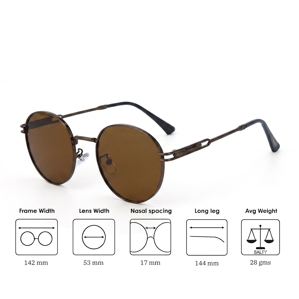 Classic Round Edge Shades – Brown
