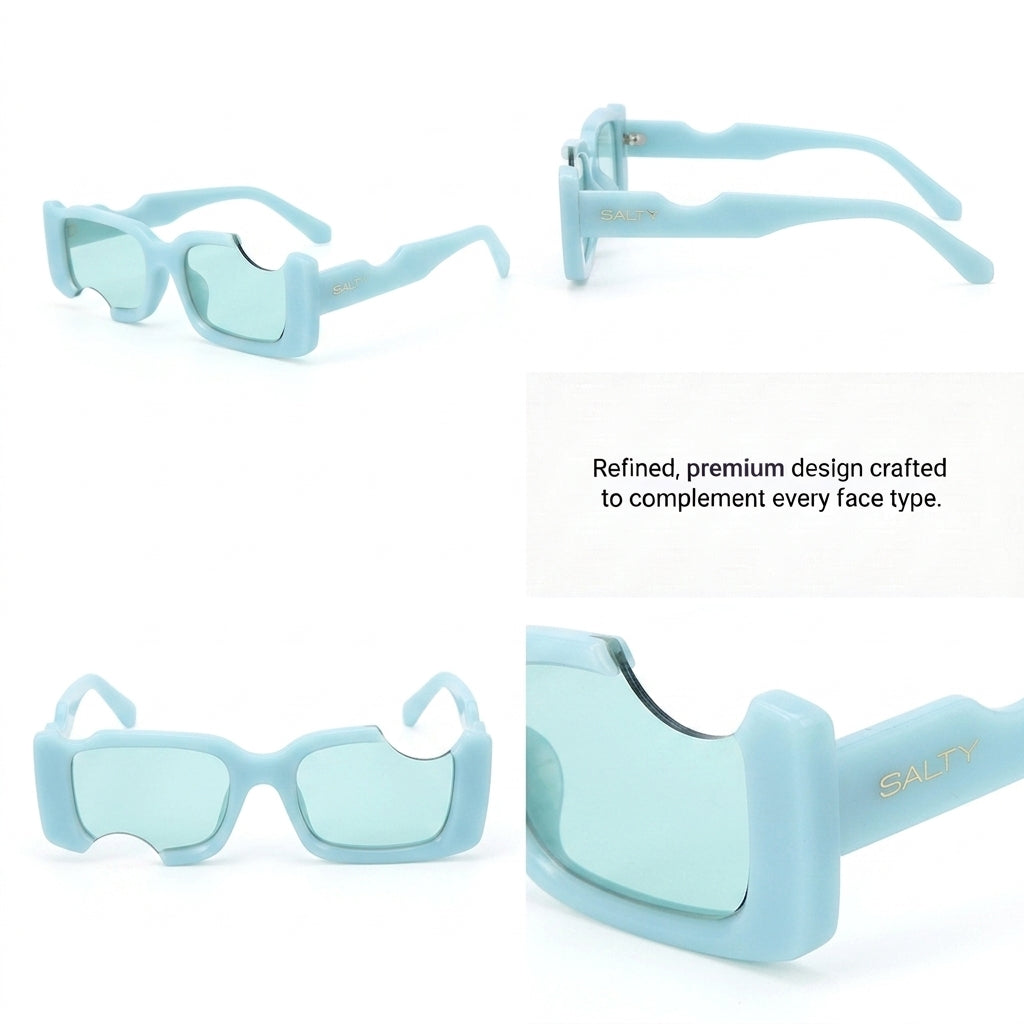 Frost Block Statement Shades – Blue