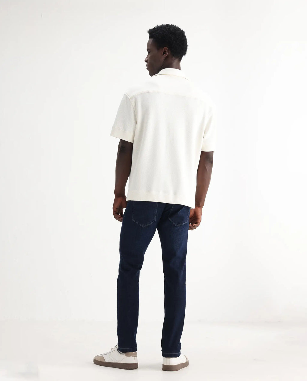 Rare Rabbit Men's Shirol Blue Cotton Blend Plain Hawk Slim Fit Jeans