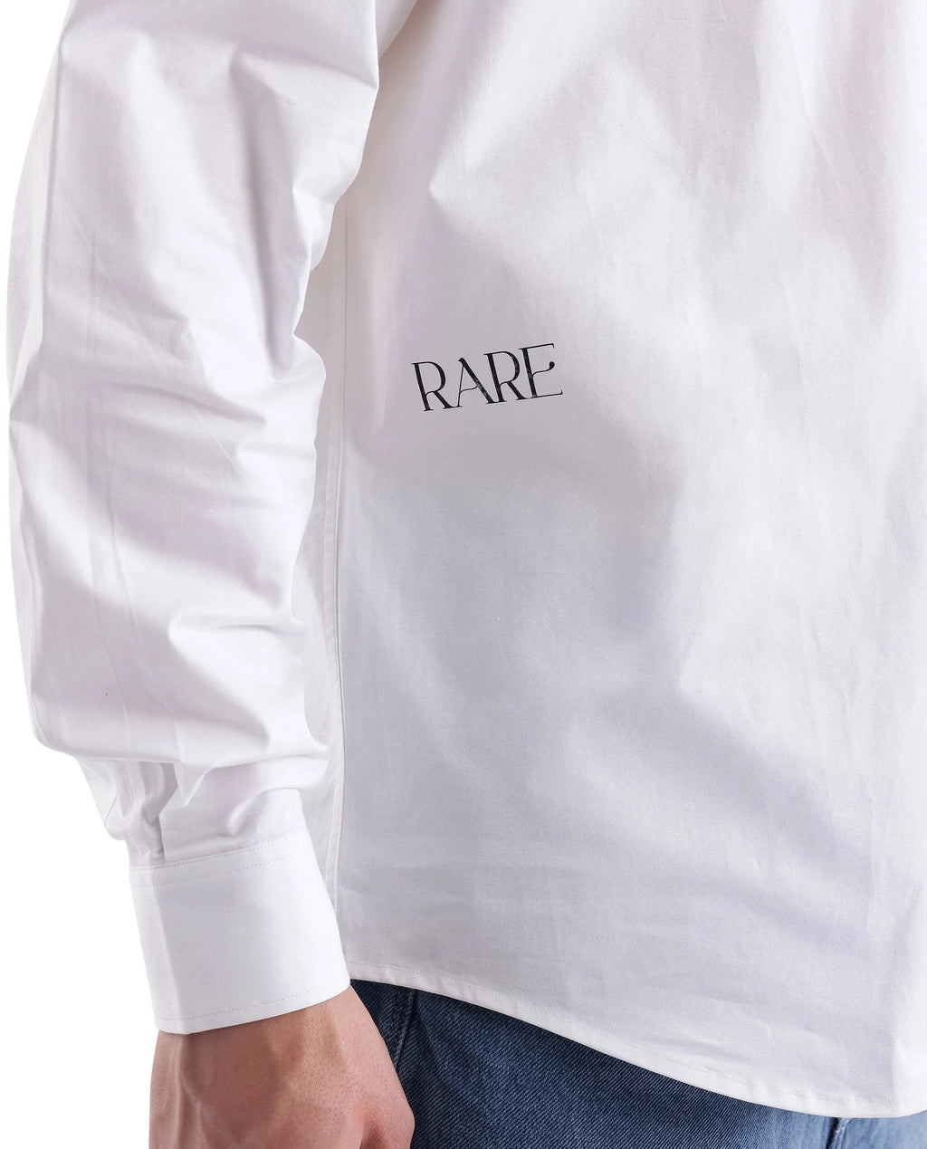 Rare Rabbit Men's Slander White Cotton Plain Regular Fit Full Sleeve Collared Shirt
