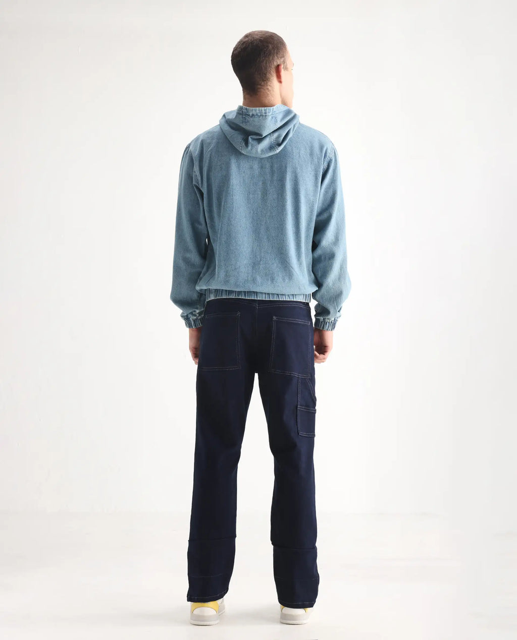 Rare Rabbit Men's Slava Blue Tencel Plain Morris Regular Fit Jeans