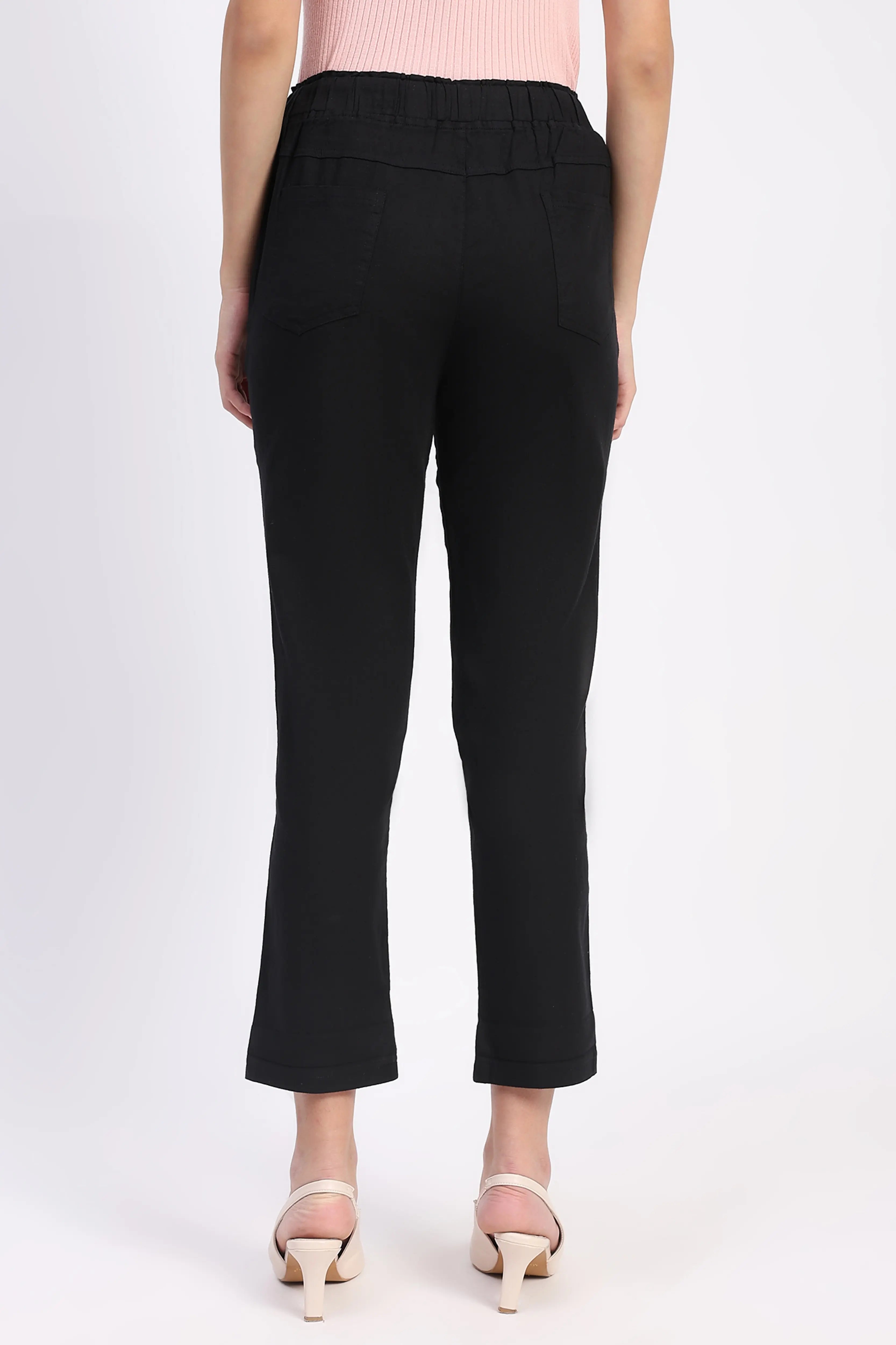 Regular Fit Black Lower With Pockets