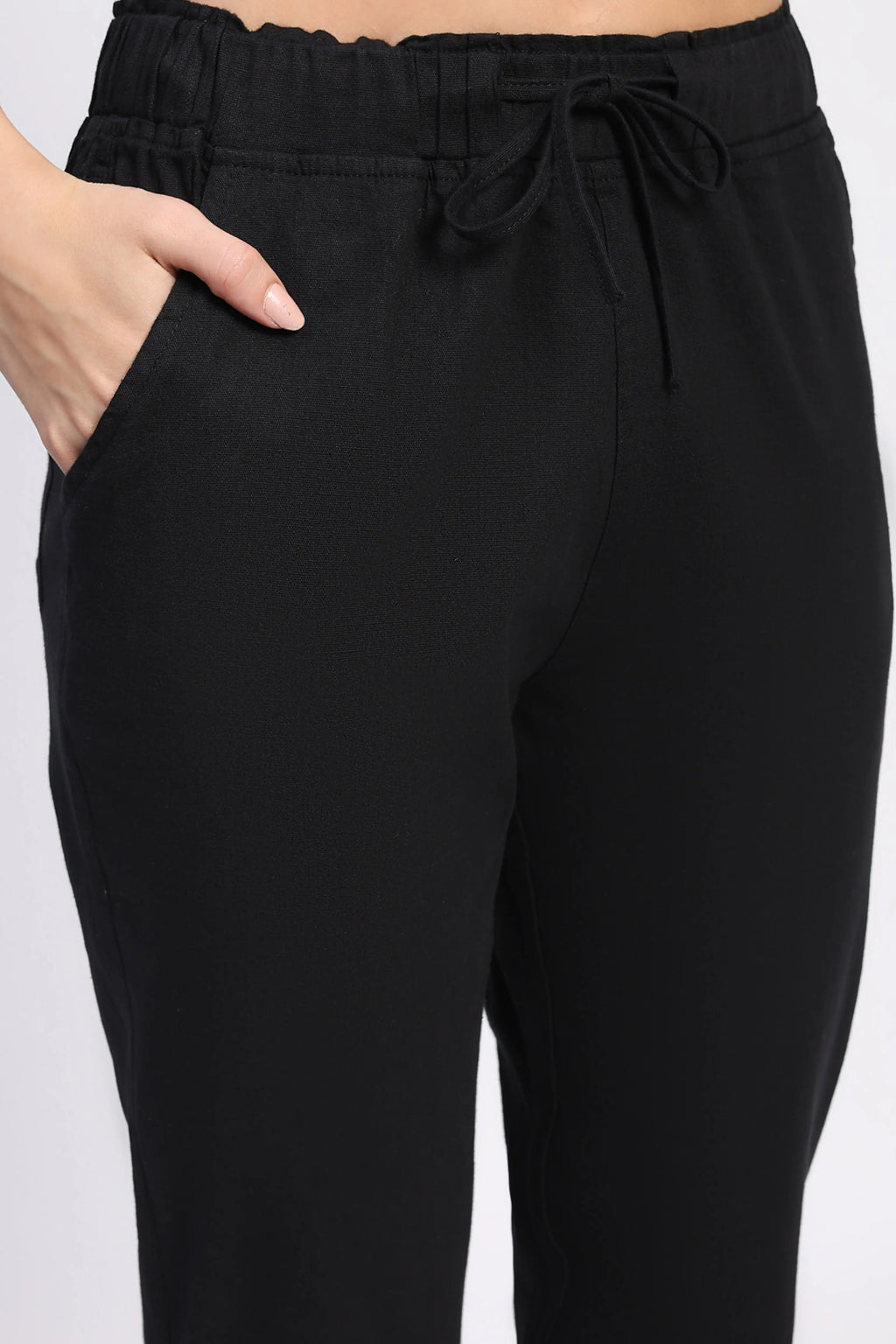 Regular Fit Black Lower With Pockets