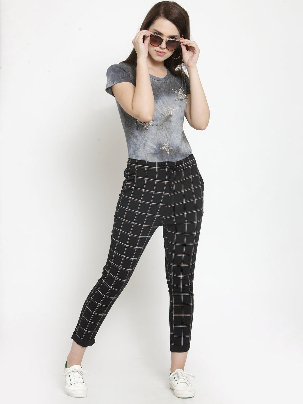 Beige Checkered Lower