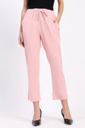 Pink Cotton Ankle Length Lower