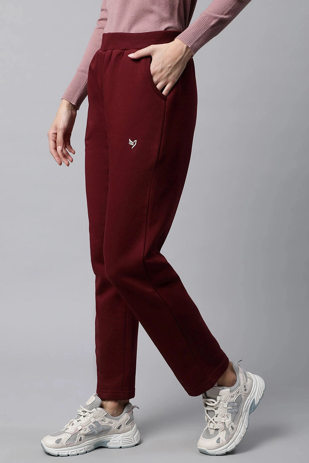 Wine Track Pants With Pockets