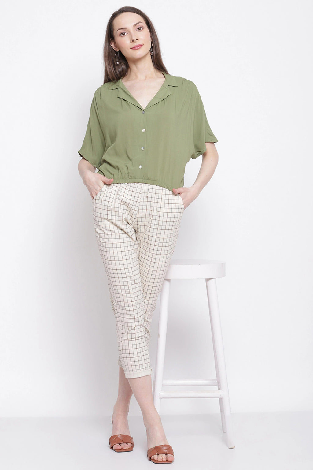 Beige Checkered Lower