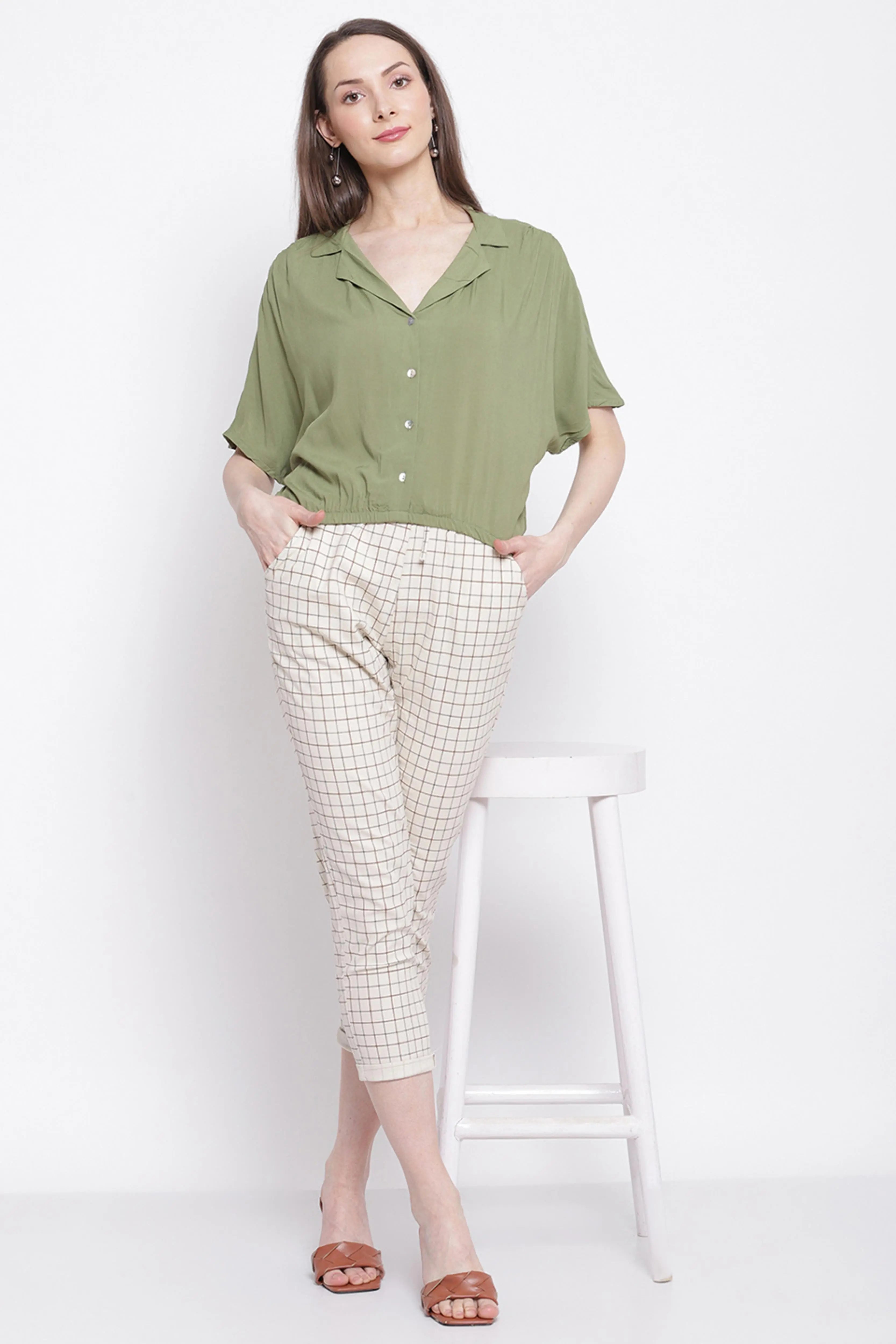 Beige Checkered Lower