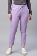 Lilac Cotton Ankle Length Lower