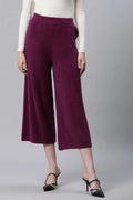 Plum Nylon Loose Fit Lower