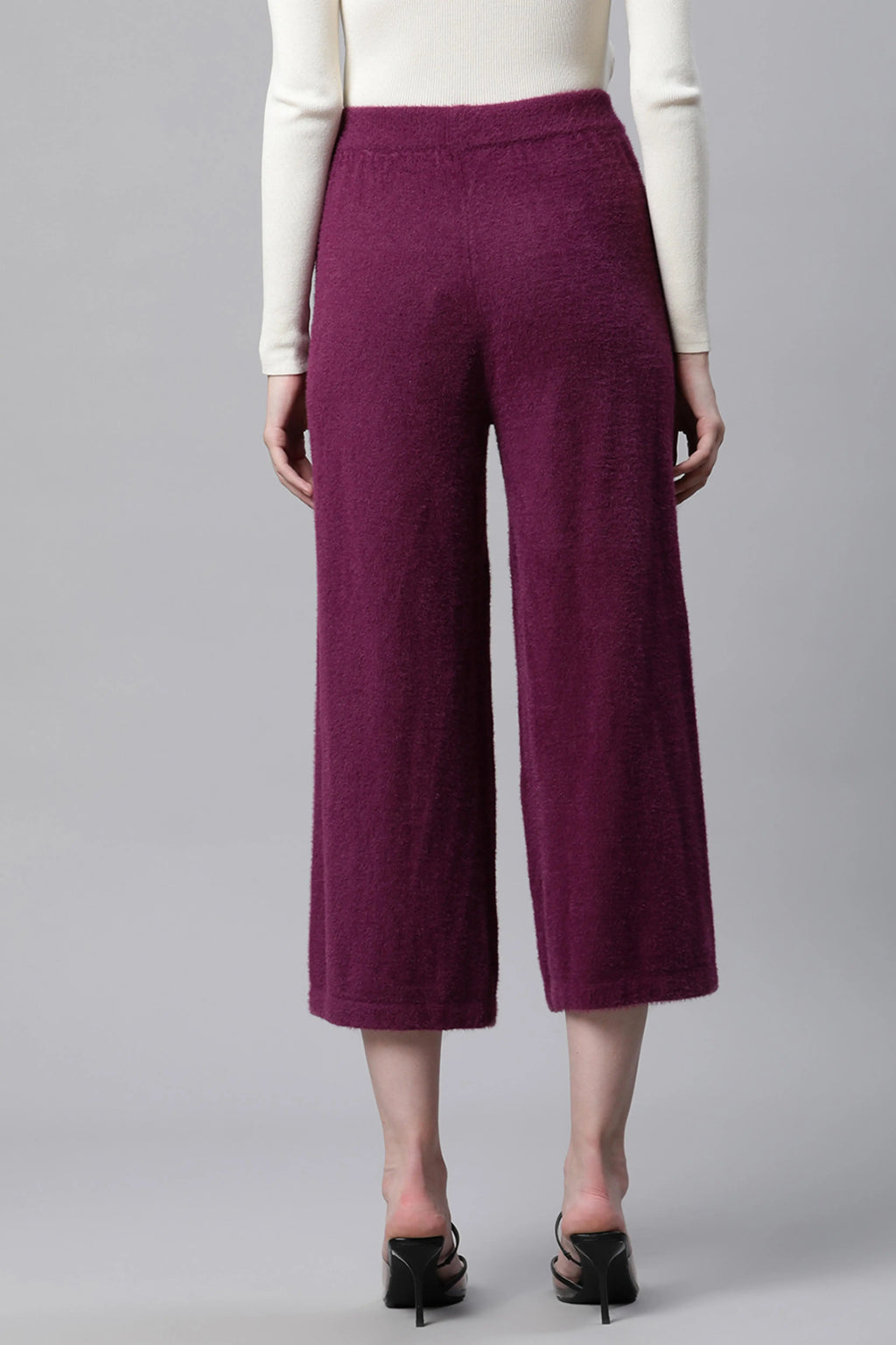 Plum Nylon Loose Fit Lower