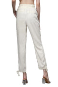 Cream Cotton Solid Lower