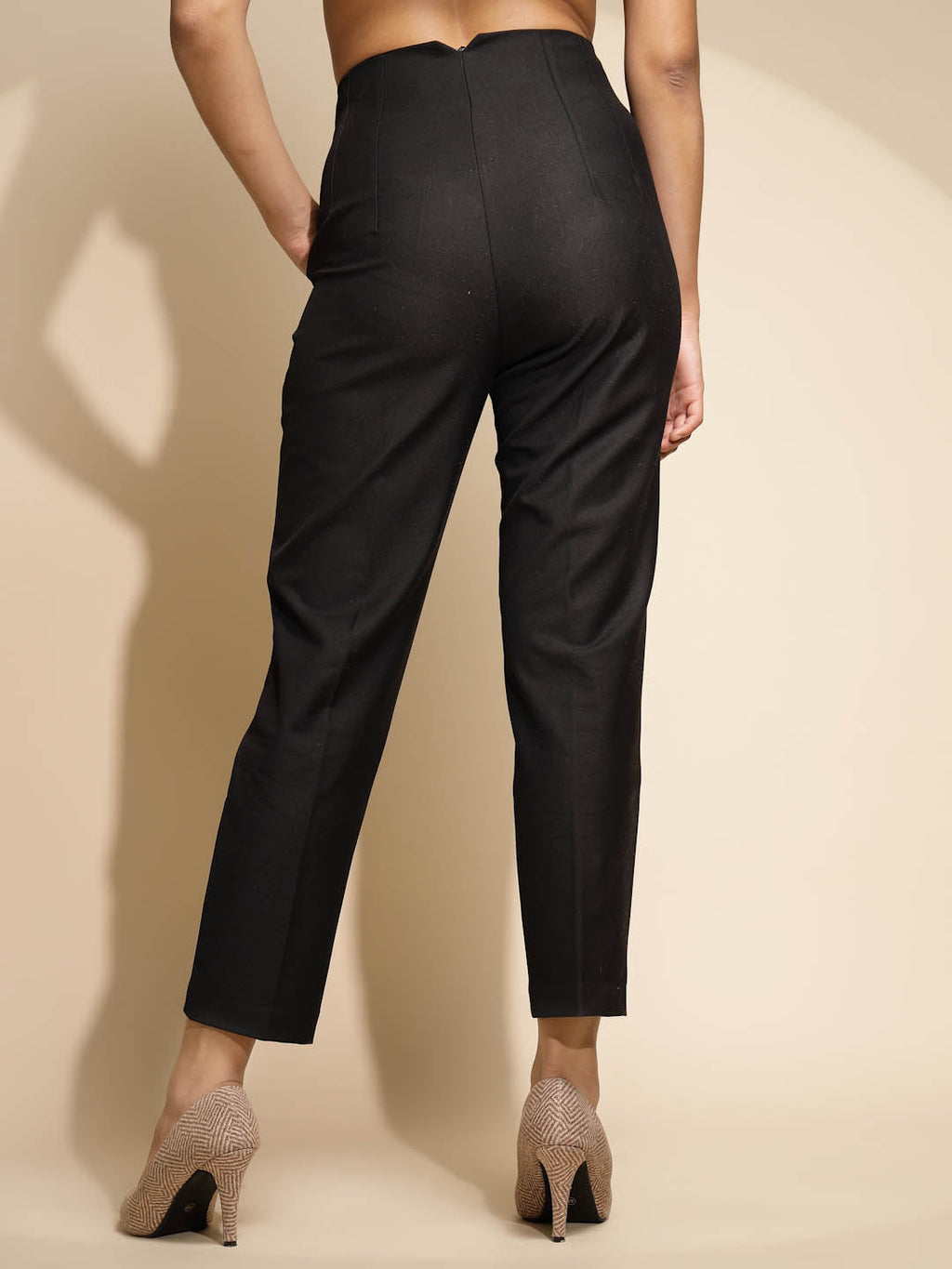 Black Solid Trouser
