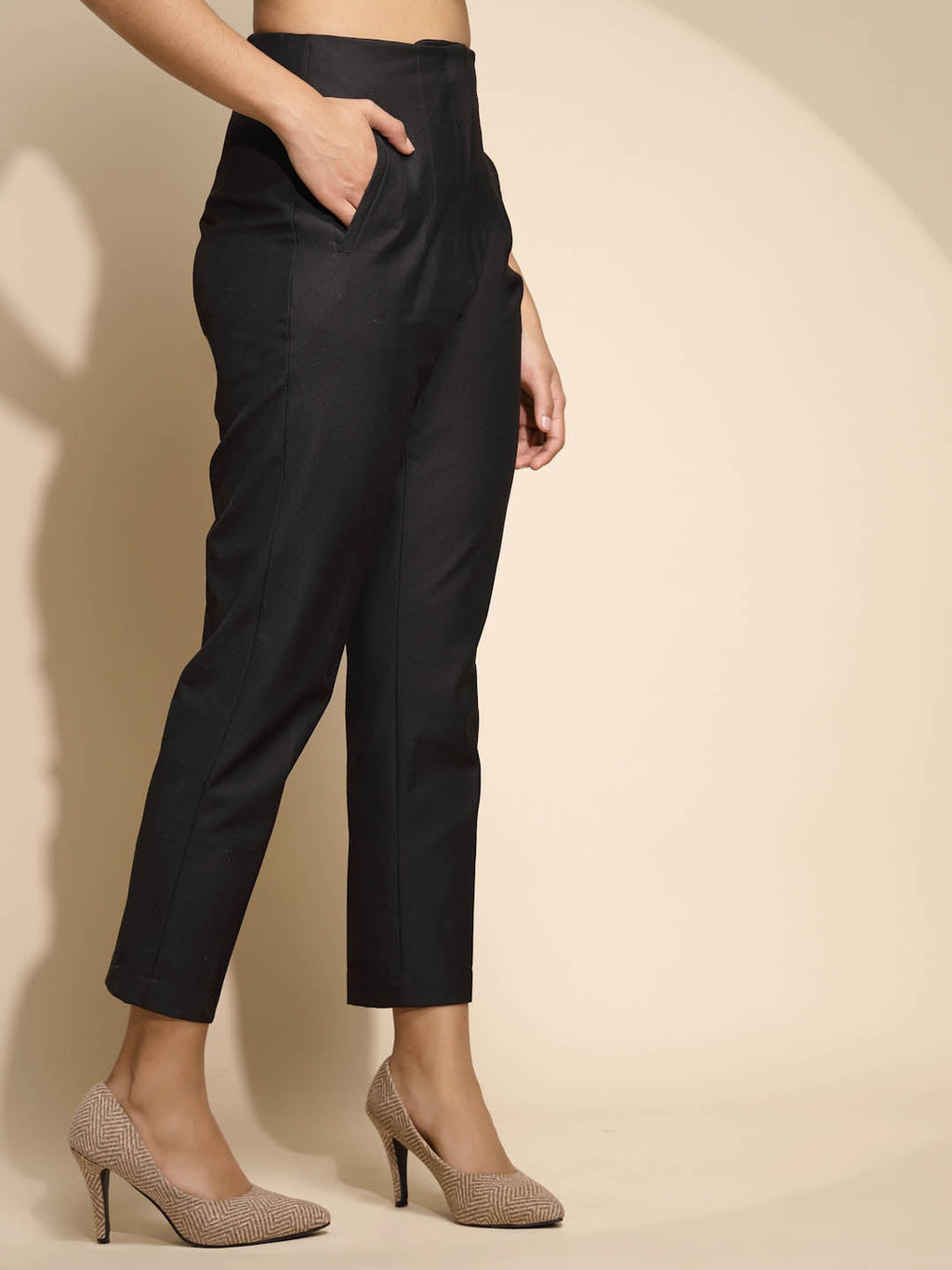 Black Solid Trouser