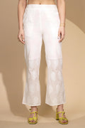 White Cotton Regular Fit Lower