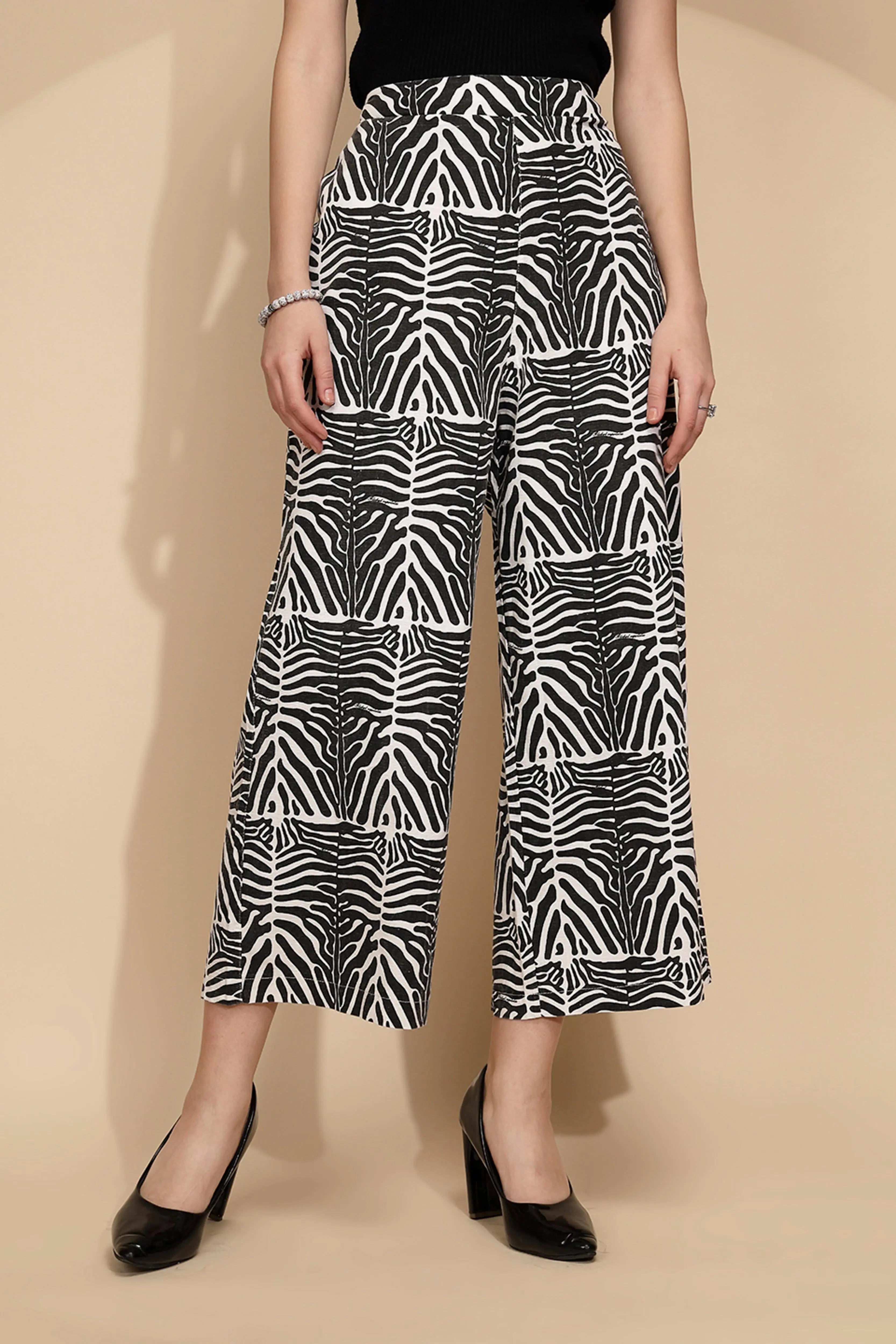 Monochrome Zebra Print Lower