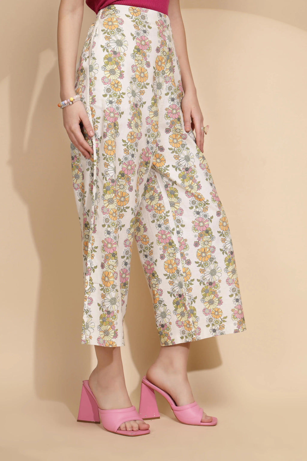 White Cotton Relaxed Fit Lower