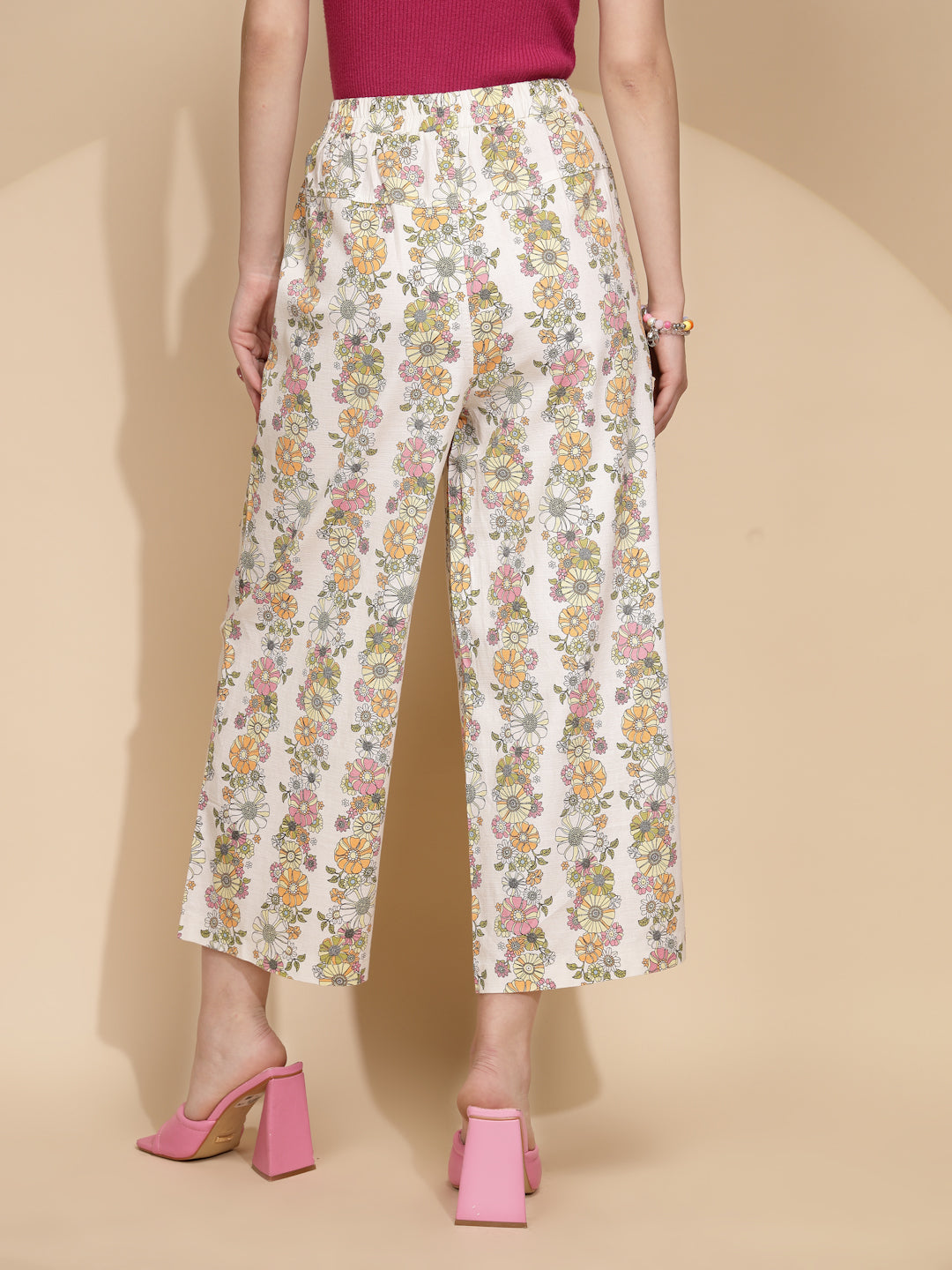 White Cotton Relaxed Fit Lower