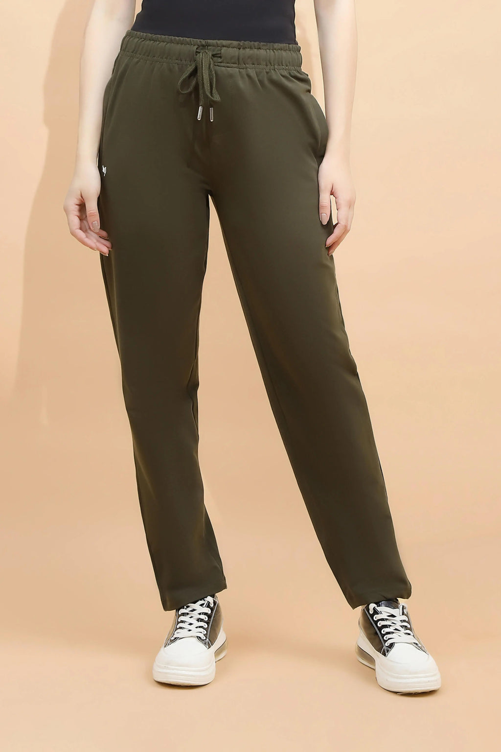 Olive Green Cotton Blend Lower