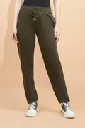 Olive Green Cotton Blend Lower