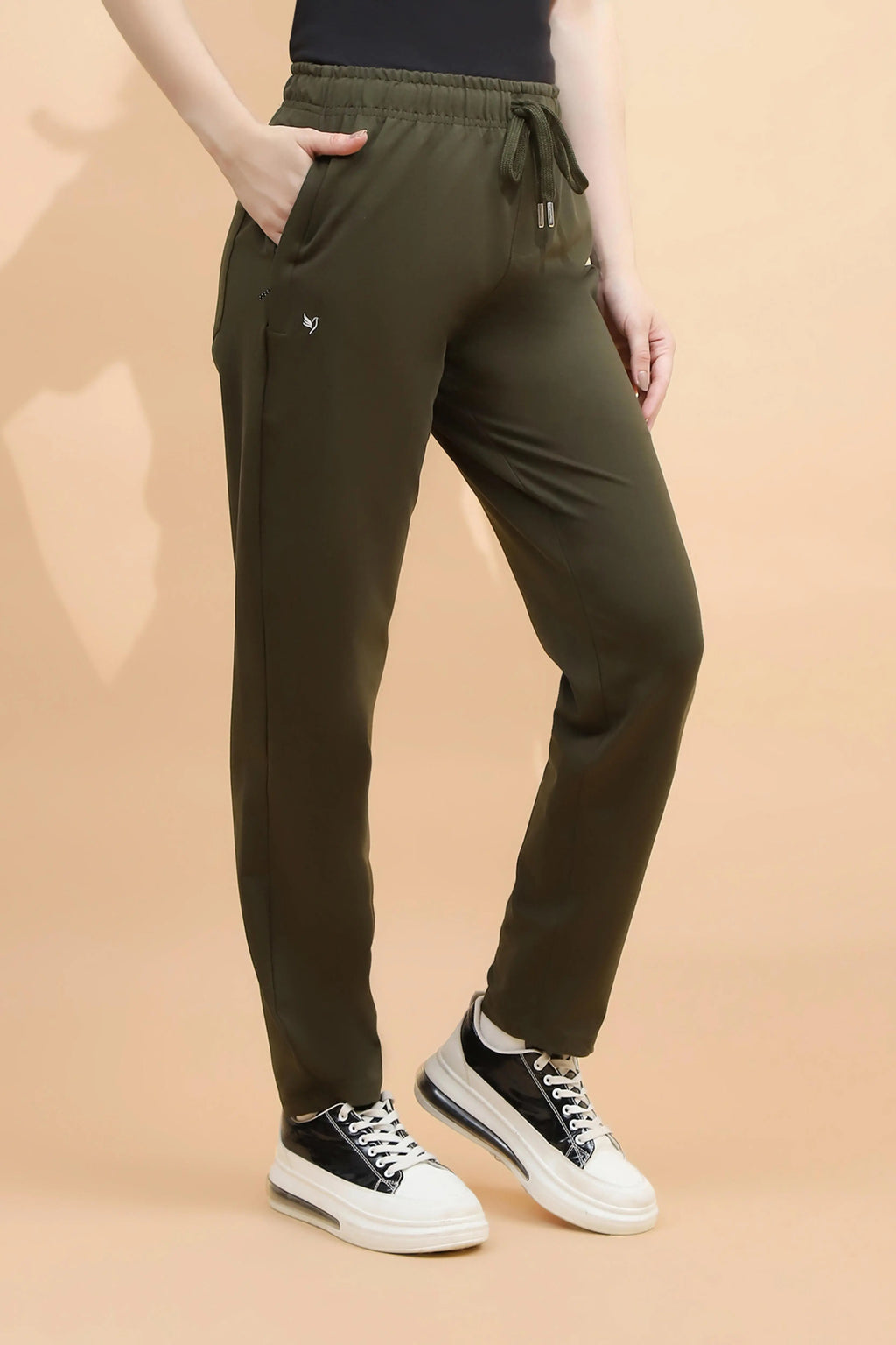Olive Green Cotton Blend Lower