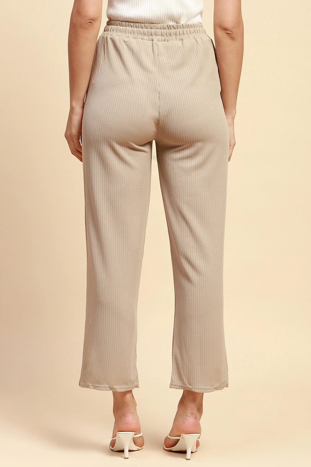 Beige Solid Lower