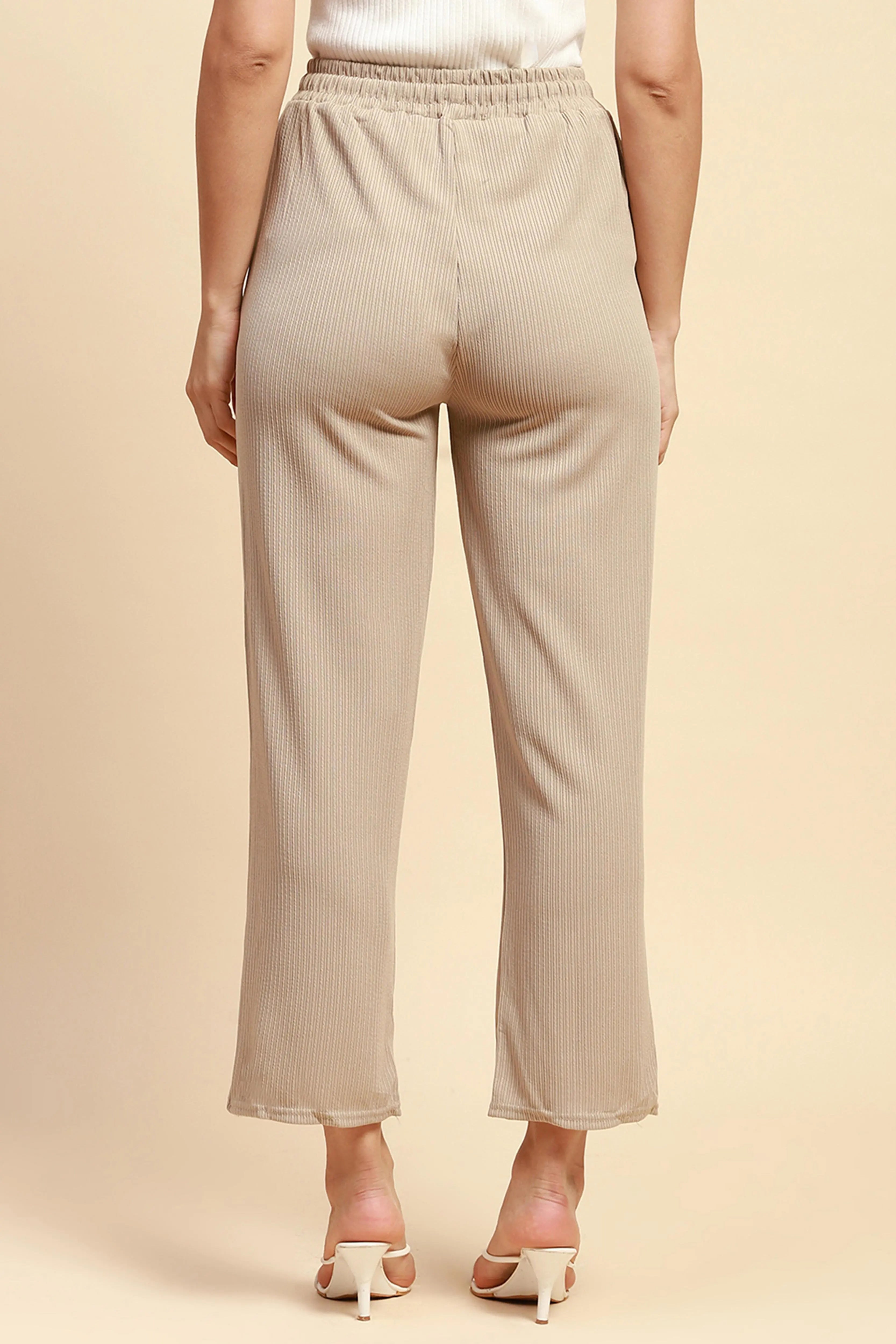 Beige Solid Lower