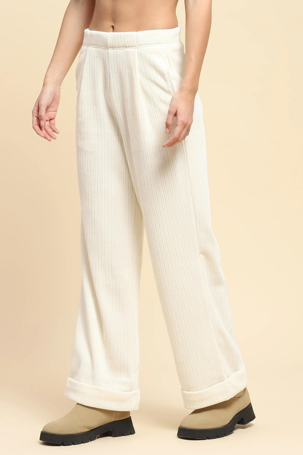 White Solid Loose Lower