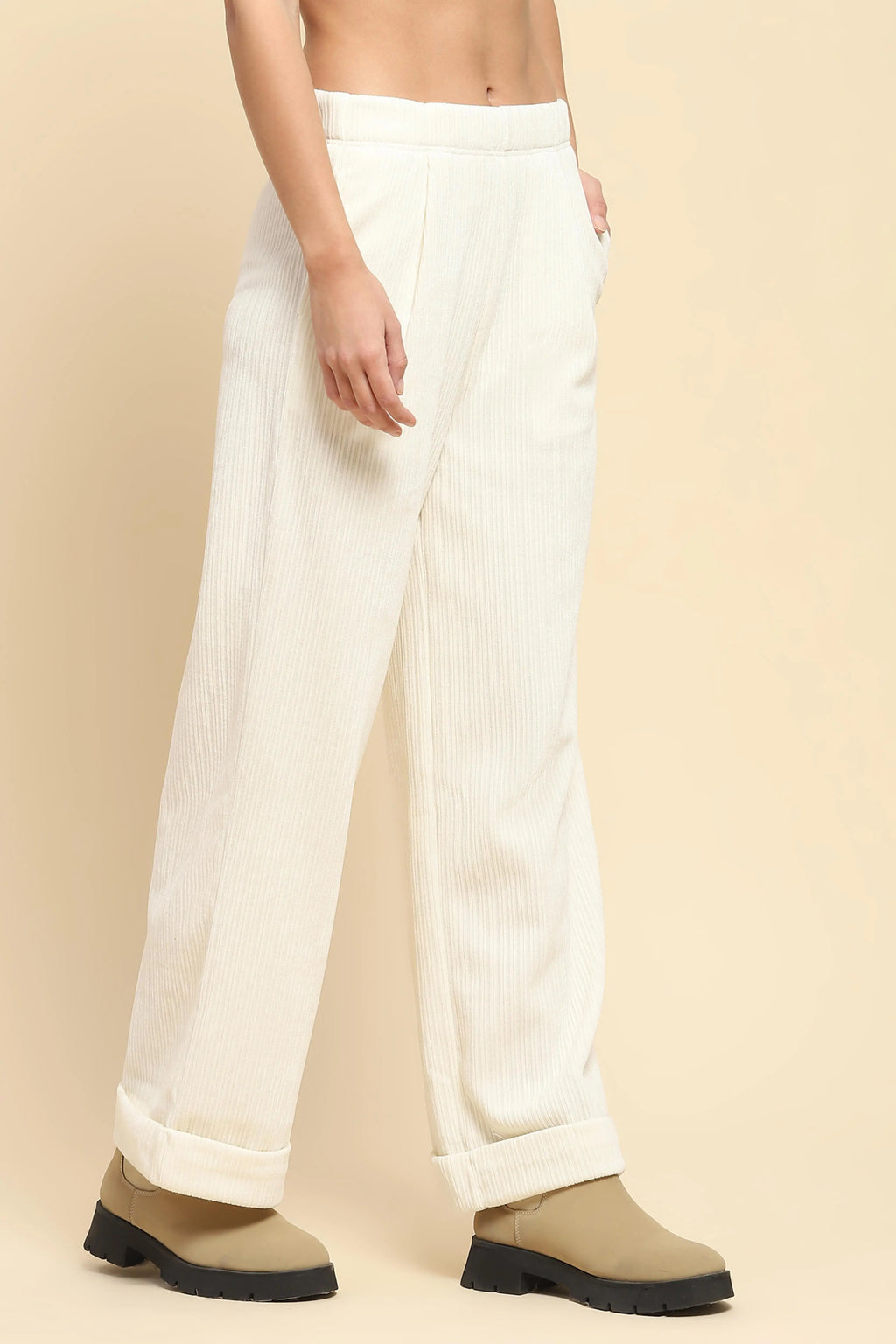 White Solid Loose Lower