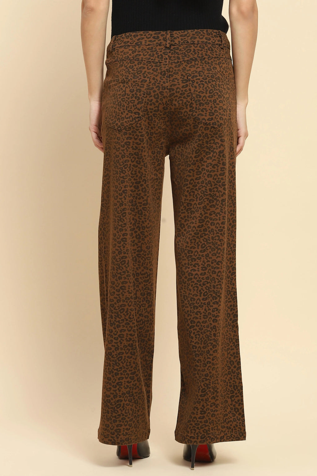 Animal Print Loose Fit Trouser