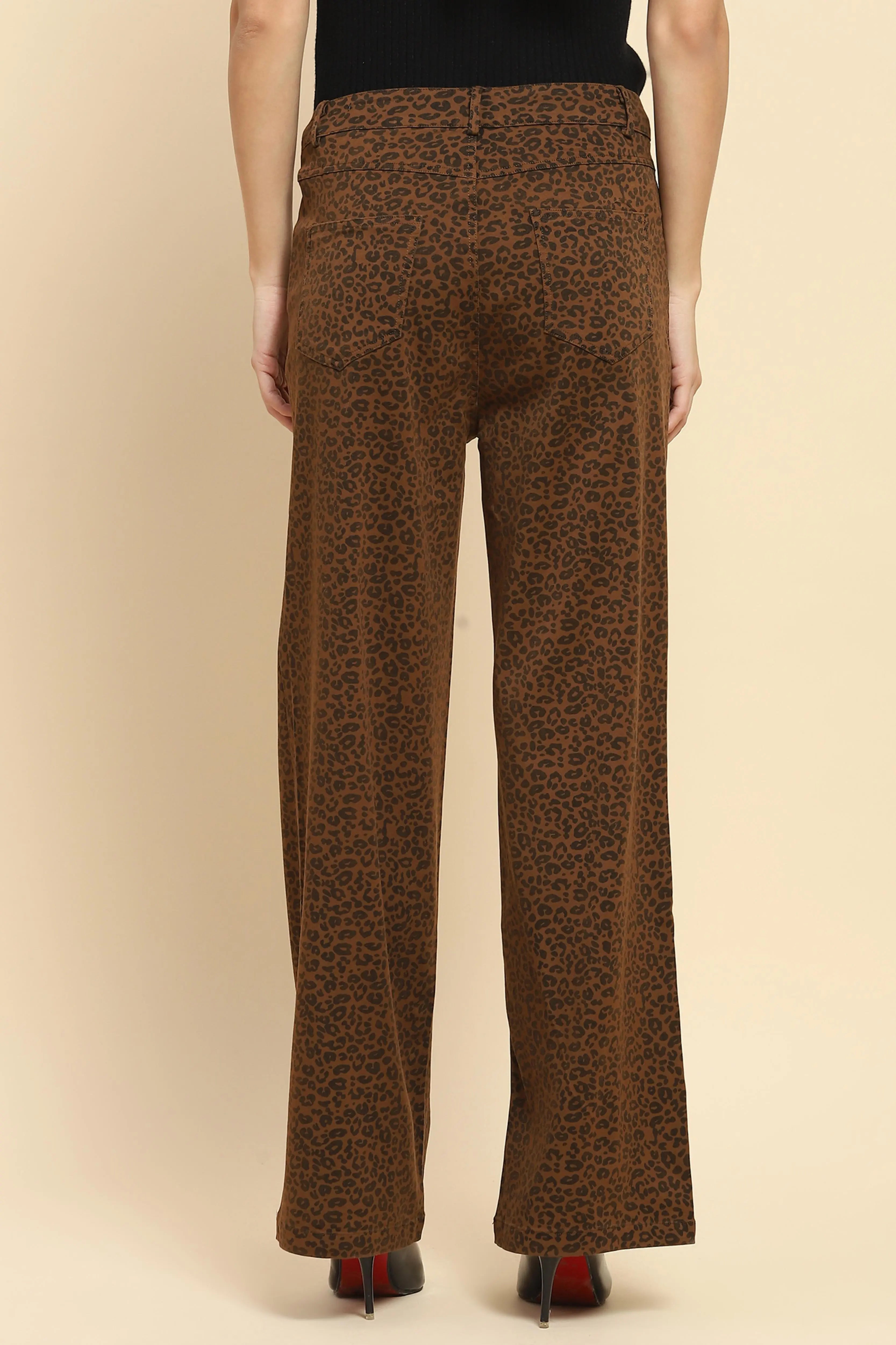 Animal Print Loose Fit Trouser